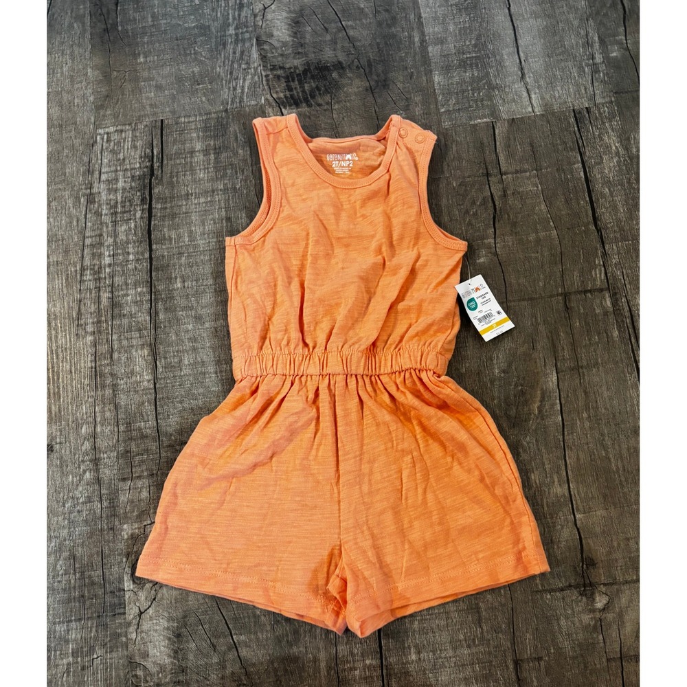 Garanimals Orange Heathered Romper Jumpsuit 2T‎ Snap Shoulder